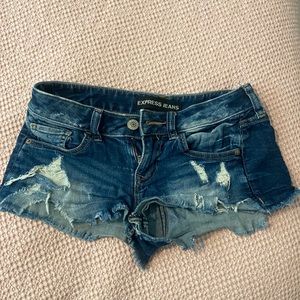 Express Blue Jean Shorts